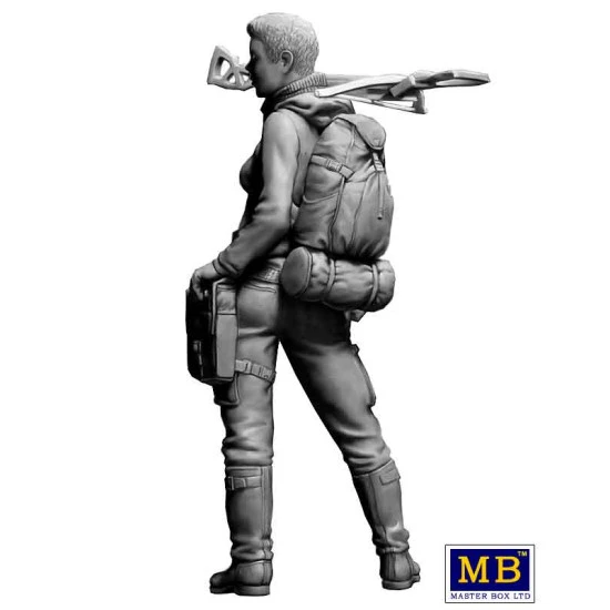 Master Box 35214 - 1/35 - Post-apocalyptic fiction. Desert Battle Series. Skull Clan - Long-distance raid. Kit No.A new leader. Hanna