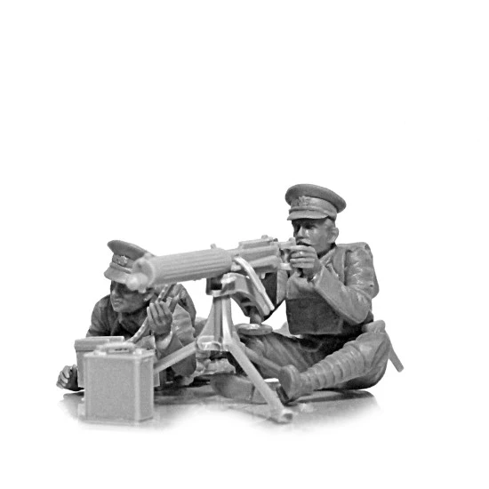 ICM 35713 - 1/35 - WWI British Vickers MG Crew (Vickers MG and 2 figures)