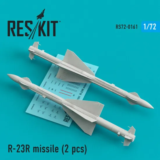 Reskit RS72-0161 - 1/72 R-23R missile 2 pcs MiG-23 scale Resin Detail kit