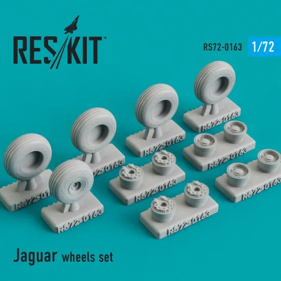 Reskit RS72-0163 - 1/72 Sepecat Jaguar wheels set scale Resin Detail kit