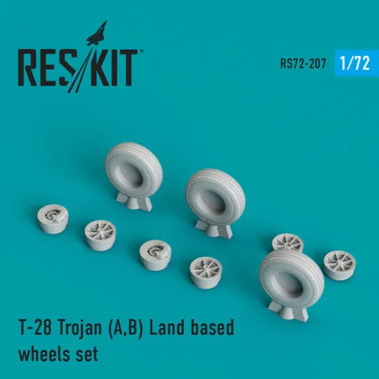 Reskit RS72-0207 - 1/72 T-28 Trojan (A,B) Land based wheels set Resin Detail kit Reskit RS72-0207 - 1/72 T-28 Trojan (A,B) Land based wheels set Resin Detail kit