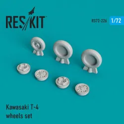 Reskit RS72-0226 - 1/72 Kawasaki T-4 wheels set, scale model Resin Detail kit