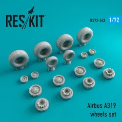 Reskit RS72-0243 - 1/72 A319 wheels set, scale model Resin Detail kit