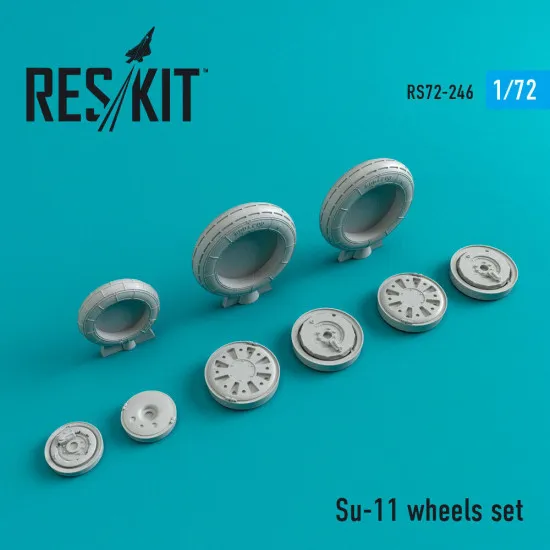 Reskit RS72-0246 - 1/72 Su-11 wheels set, scale model Resin Detail kit