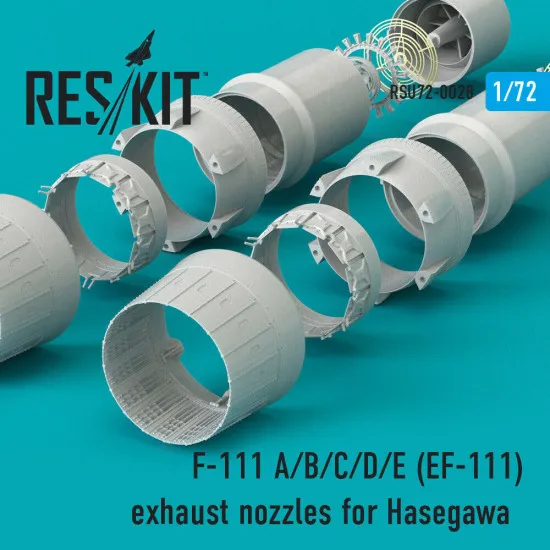 Reskit RSU72-0028 - 1/72 F-111 A/B/C/D/E (EF-111) exhaust nozzles for Hasegawa