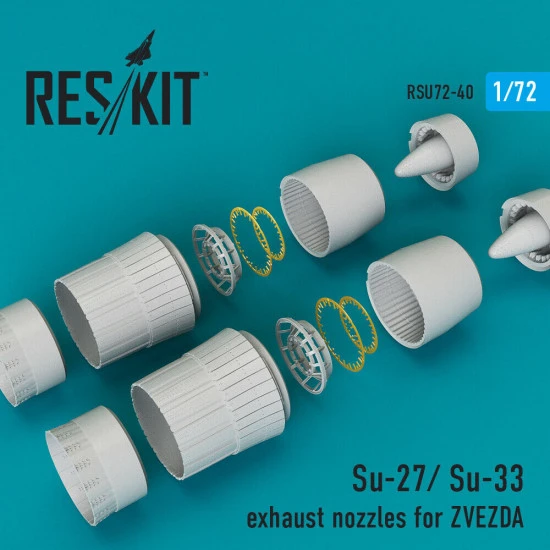 Reskit RSU72-0040 - 1/72 Su-27/ Su-33 exhaust nozzles for ZVEZDA scale kit Reskit RSU72-0040 - 1/72 Su-27/ Su-33 exhaust nozzles for ZVEZDA scale kit