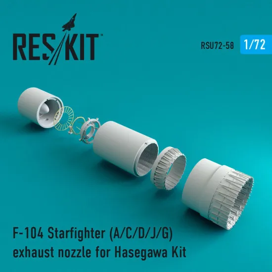 Reskit RSU72-0058 - 1/72 F-104 Starfighter (A/C/D/J/G) exhaust nozzle Hasegawa