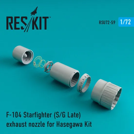 Reskit RSU72-0059 - 1/72 F-104 Starfighter (S/G Late) exhaust nozzle Hasegawa