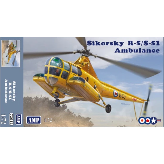 AMP 72-012 - 1/72 - AMP 72-012 SikorskyR-5/S-51 USAF ambulance RCA, USAF, RAF