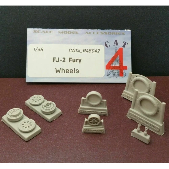 CAT4 R48042 - 1/48 - North American FJ-2 Fury Resin Wheels set US Navy