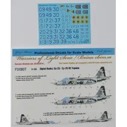 Us Stock Decals For Digital Rooks Sukhoi Su-25 1/72 Scale Foxbot 72-056