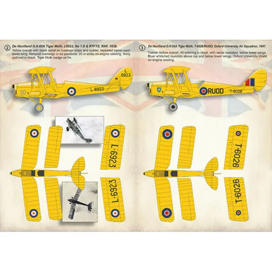Print Scale 48-179 - 1/48 - De Havilland Tiger Moth Part 1, Wet Decals
