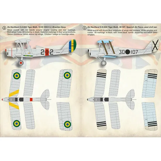 Print Scale 48-180 - 1/48 - De Havilland Tiger Moth Part 2, Wet Decals