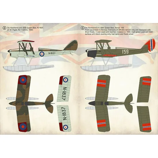 Print Scale 48-183 - 1/48 - De Havilland D.H.82b Queen Bee Part 3, Wet Decals