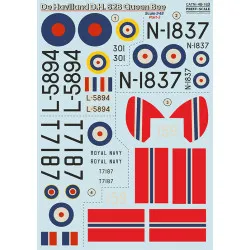 Print Scale 48-183 - 1/48 - De Havilland D.H.82b Queen Bee Part 3, Wet Decals