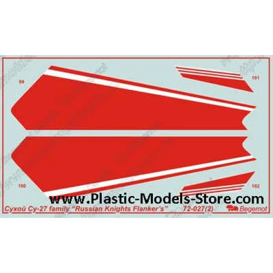 Sukhoi Su-27 Russian Knights decals 1/72 BEGEMOT 72027