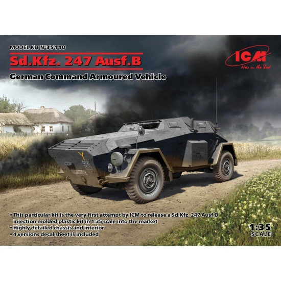 ICM 35110 - 1/35 - Sd.Kfz. 247 Ausf.B, German Command Armoured Vehicle