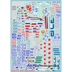 Demo aircrafts of Su-27 decals set 1/72 BEGEMOT 72029