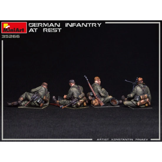 Miniart 35266 - 1/35 German Military Infantry At Rest, scale model WWII