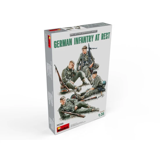 Miniart 35266 - 1/35 German Military Infantry At Rest, scale model WWII