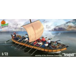 Us Stock Garbuz 72-002 - 1/72 - Seagull. Warship Of The Ukrainian Cossacks Plastic Model