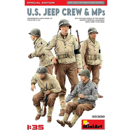Miniart 35308 - 1/35 - American jeep crew and military police officers model