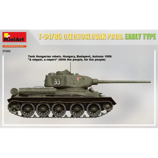 Miniart 37085- 1/35 T-34/85 Czechoslovak prod. early type scale model kit