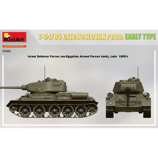 Miniart 37085- 1/35 T-34/85 Czechoslovak prod. early type scale model kit