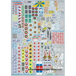 Mikoyan MiG-29 part 1 decals set 1/72 BEGEMOT 72032