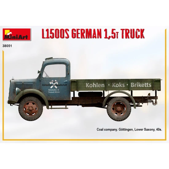 Miniart 38051- 1/35 L1500s German 1,5t truck, scale model kit