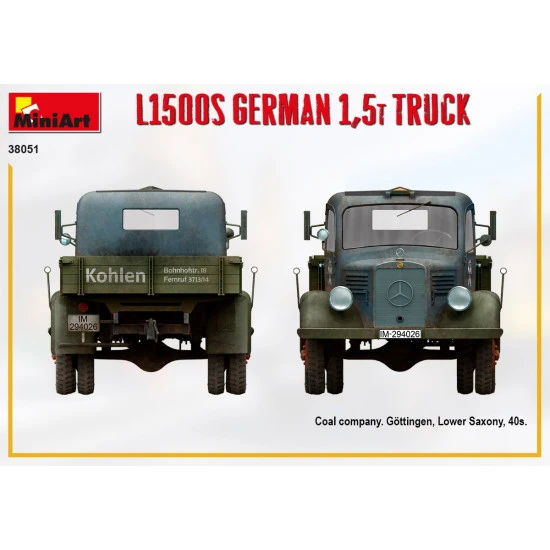 Miniart 38051- 1/35 L1500s German 1,5t truck, scale model kit