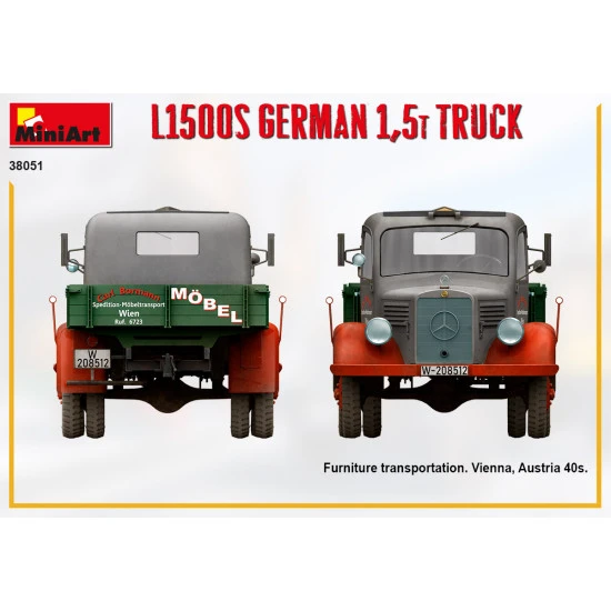 Miniart 38051- 1/35 L1500s German 1,5t truck, scale model kit