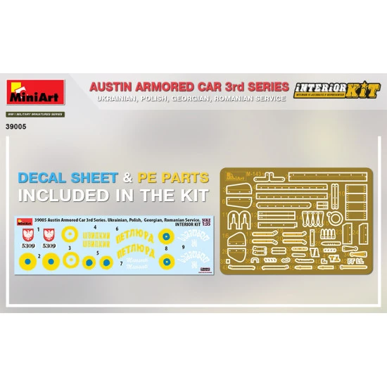 Miniart 39005 - 1/35 - Austin armored car 3rd, interior kit scale plastic model