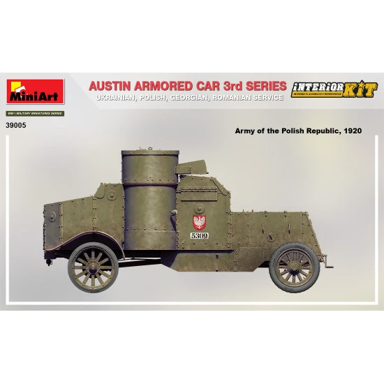 Miniart 39005 - 1/35 - Austin armored car 3rd, interior kit scale plastic model