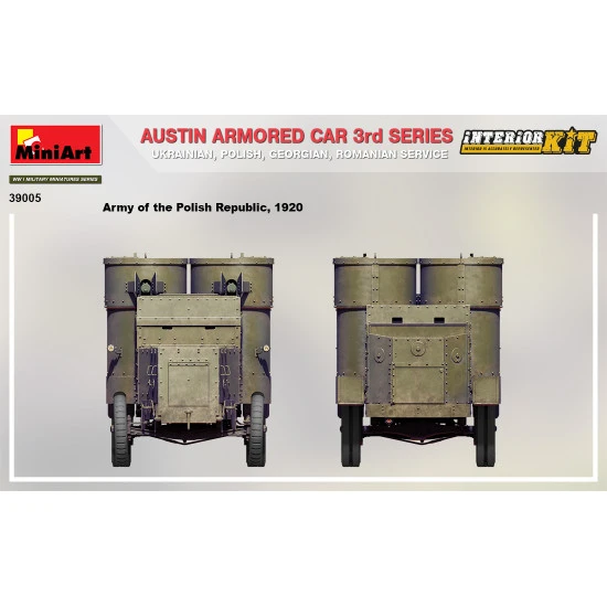 Miniart 39005 - 1/35 - Austin armored car 3rd, interior kit scale plastic model