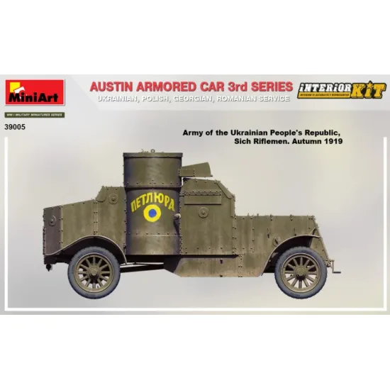 Us Stock Miniart 39005 - 1/35 - Austin Armored Car 3rd, Interior Kit Scale Plastic Model