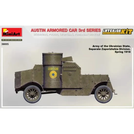 Us Stock Miniart 39005 - 1/35 - Austin Armored Car 3rd, Interior Kit Scale Plastic Model