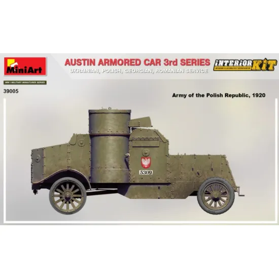 Us Stock Miniart 39005 - 1/35 - Austin Armored Car 3rd, Interior Kit Scale Plastic Model