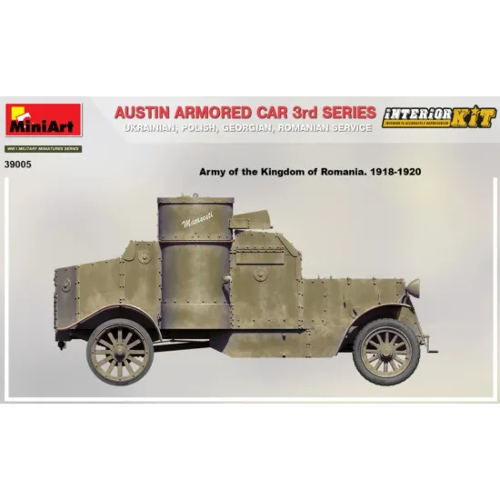 Us Stock Miniart 39005 - 1/35 - Austin Armored Car 3rd, Interior Kit Scale Plastic Model
