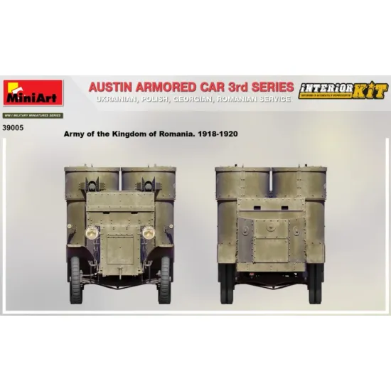 Us Stock Miniart 39005 - 1/35 - Austin Armored Car 3rd, Interior Kit Scale Plastic Model