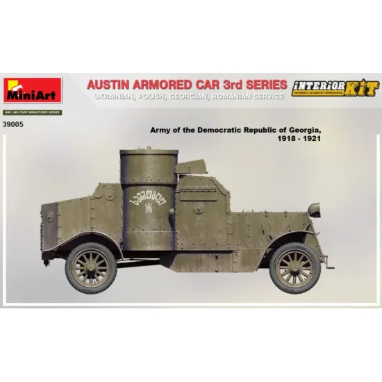 Us Stock Miniart 39005 - 1/35 - Austin Armored Car 3rd, Interior Kit Scale Plastic Model