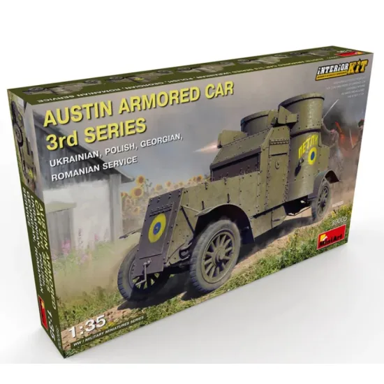 Us Stock Miniart 39005 - 1/35 - Austin Armored Car 3rd, Interior Kit Scale Plastic Model