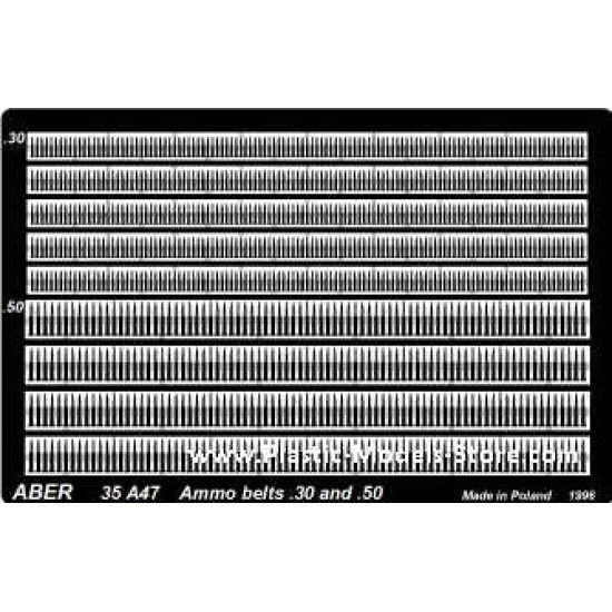Ammo belts .30 and .50 photo-etched set 1/35 Aber 35A047