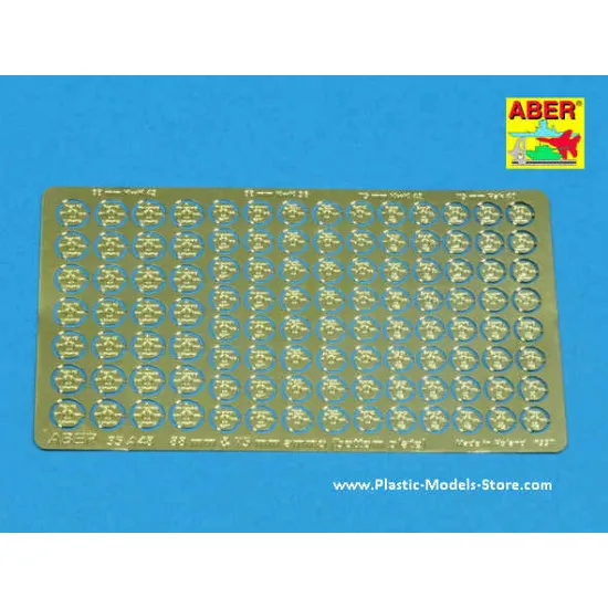 Bottom plates to German 88 & 75 mm Ammo photo-etched set 1/35 Aber 35A048