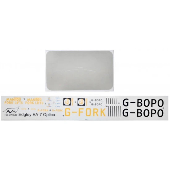 AVIS AV72026 - 1/72 - EDGLEY EA-7 OPTICA PLASTIC MODEL KIT