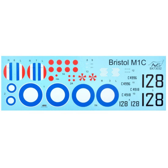 AVIS AV72032 - 1/72 - BRISTOL M.1C FIGHTER PLASTIC MODEL KIT
