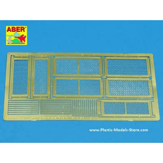 Anti-Panzerfaust shields used on T-34 and also on IS-2 during Berlin offensive photo-etched set 1/35 Aber 35A050
