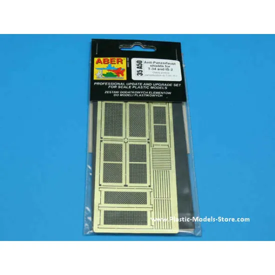 Anti-Panzerfaust shields used on T-34 and also on IS-2 during Berlin offensive photo-etched set 1/35 Aber 35A050