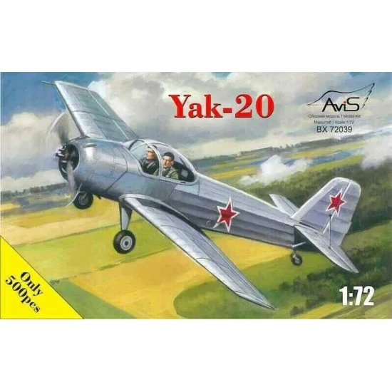 AVIS AV72039 - 1/72 - TRAINING AIRCRAFT YAK-20 PLASTIC MODEL KIT
