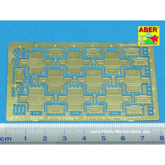 Ammo boxes for US Army Browning M2 WWII Machine gun photo-etched set 1/35 Aber 35A058